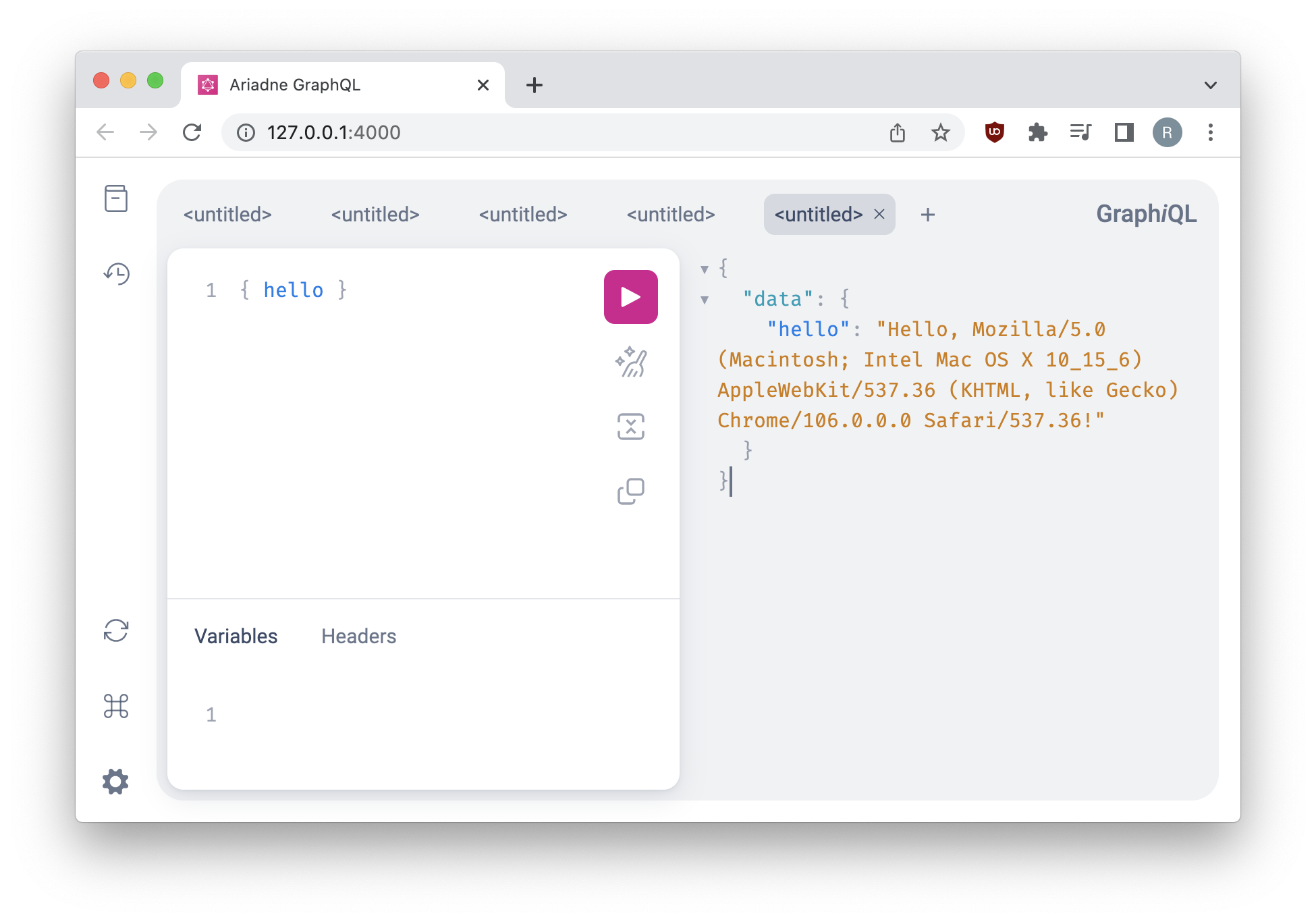 Your first Ariadne GraphQL in action!