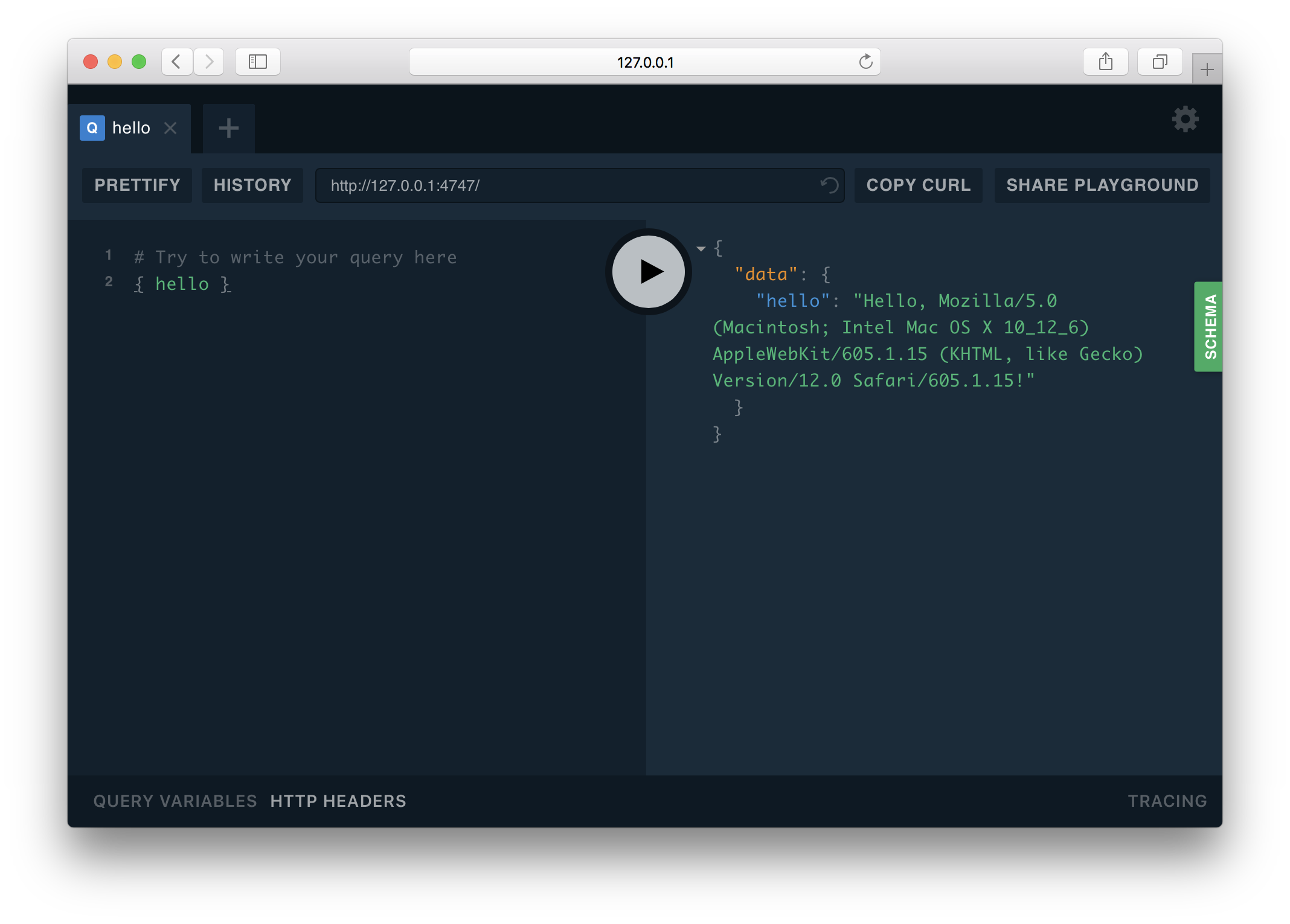 Your first Ariadne GraphQL in action!